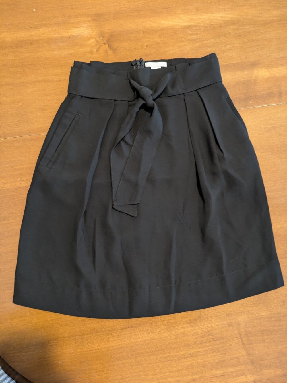 H&M Tie Front Mini Skirt in Black